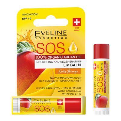 Eveline Nourishing And Regenerating Lip Balm With Argan Oil & Mango SPF 10