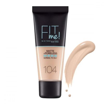 Maybelline Fit Me Matte & Poreless Foundation - 104 Soft Ivory - 30ml