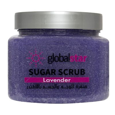 GlobalStar Lavender Sugar Scrub For Face And Body - 600g