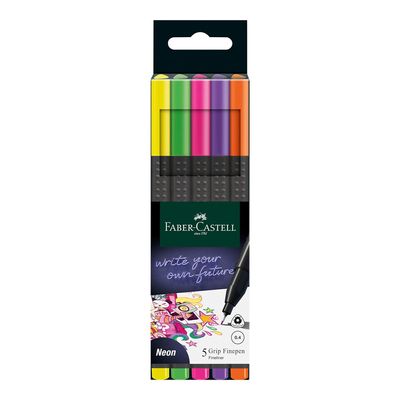Faber Castell Pens Viperpene Neon 0.4 Mm 5 Pens