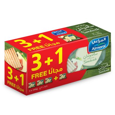المراعي جبنة شرائح للساندوتش 200 جرام × 4