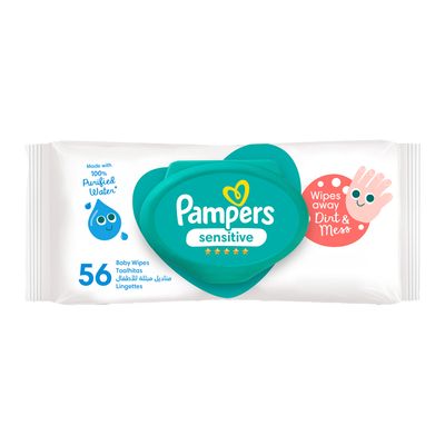Pampers Baby Wipes Wet For Sensitive Skin 56 Pieces