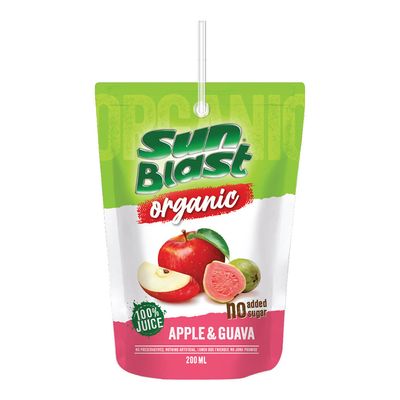 Sun Blast Juice Apple and Guava No Added Sugar Organic 200 ML