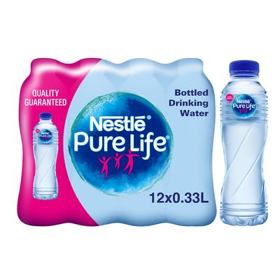 Nestlé Pure Life Drinking Water Low Sodium Bottled - 0.33L×12 