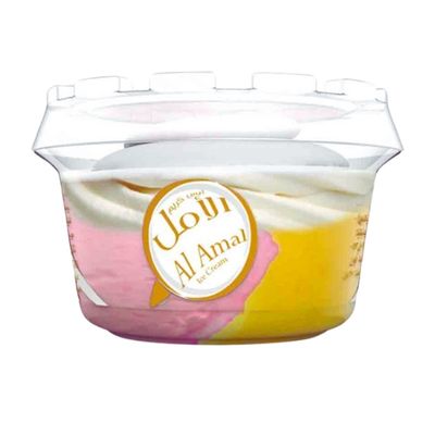 Al Amal Ice Cream Vanilla & Strawberry Flavor - 150ml