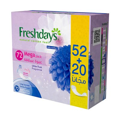 Freshdays Daily Liners Long and Scented 72 Pieces
