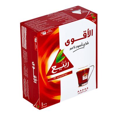ربيع شاي الأقوى الأسود الفاخر أكياس 100 حبة
