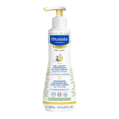 Mustela Cleansing and Moisturizing Gel for Body and Hair for Children with Avocado Extract and Beeswax - 300 ml