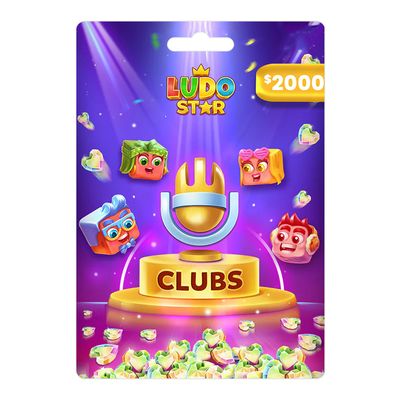 بطاقة كلوبز لودو ستار – 2000 دولار (قلوب)