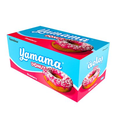 Gandour Yamama Donut With Strawberry Cream 37 G × 12 Box
