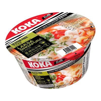 Koka Rice Noodles Instant Laksa Singapura Flavor Gluten Free 70 G