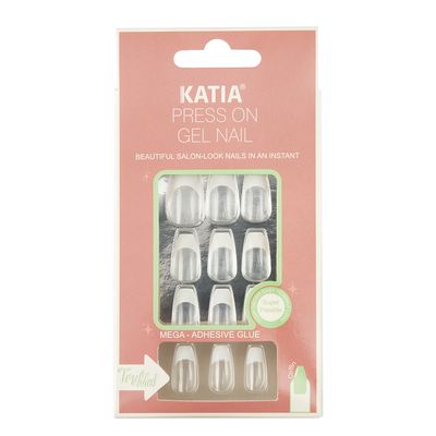 Katia Press-on Gel Nails Coffin Shape - French 12