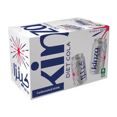 كينزا مشروب غازي كولا دايت - 360 مل × 6
