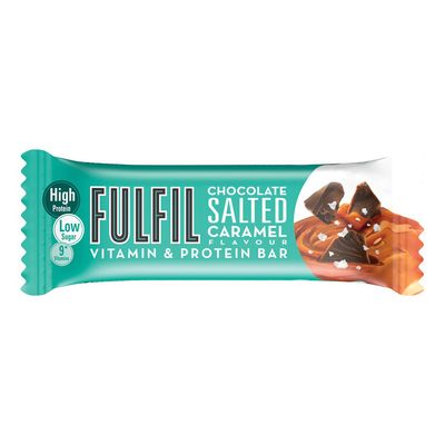 Fulfil Vitamin & Protein Bar Chocolate Salted Caramel Flavor Low Sugar (Imported) - 40g
