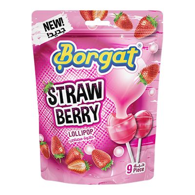 Borgat Lollipops Strawberry 9 Pieces 18 G