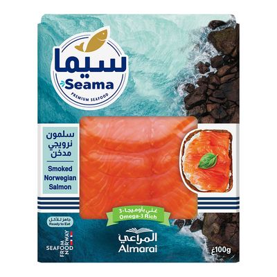 Seama Fresh Salmon Norwegian Smoked Ready To Eat 100 G