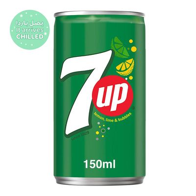 7 UP Soft Drink Lemon and Bubbles Flavor 150 ML