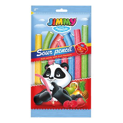 Jimmy The Panda Candy Sour Fruit Flavor Pencils - 75g