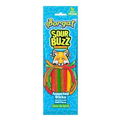 Borgat Sour Candy Sticks Mixed Flavors - 170g