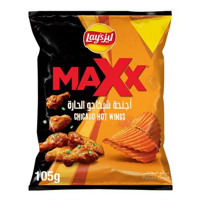 Lay's Maxx Potato Chips Chicago Hot Wings Flavor -105g
