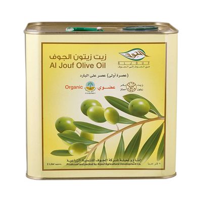 الجوف زيت زيتون بكر ممتاز عضوي 2 لتر