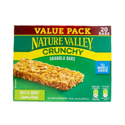 Nature Valley Cereal Bar Crunchy Granola With Oats and Honey 21 G × 20