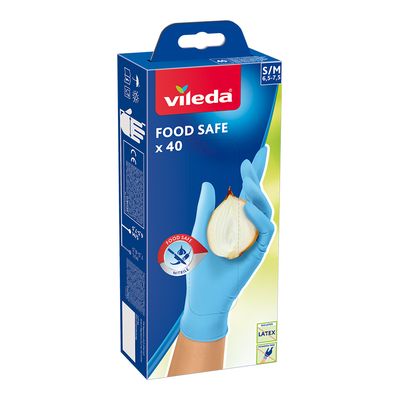 Vileda Gloves Disposable Food Safe Small & Medium 40 Pieces
