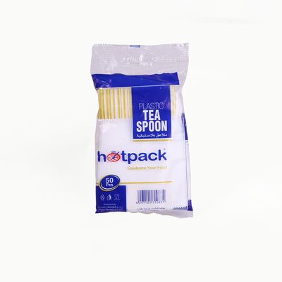 Hotpack Plastic Spoon For Tea 50 Pieces
