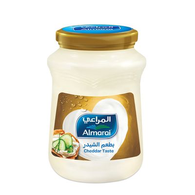 المراعي جبنة كريم بطعم الشيدر قابلة للدهن كامل الدسم 900 جرام