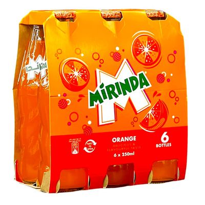 Mirinda Soft Drink Orange 250 ML × 6