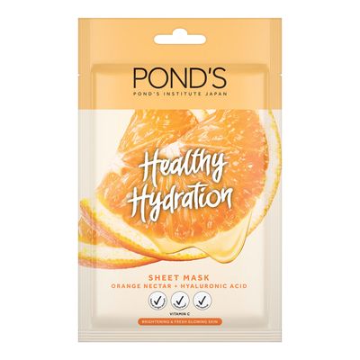 Pond's Sheet Mask For Bright Skin With Hyaluronic Acid & Orange Nectar 25 ML