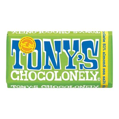 Tony'S Chocolate Dark With Almond Sea Salt Imported 180 G
