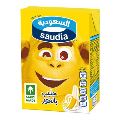 Saudia Long Life Milk Banana 200 ML