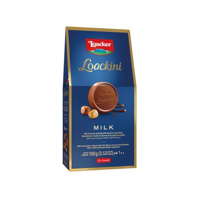 Loacker Milk Chocolate Stuffed With Hazelnut Cream 100 G