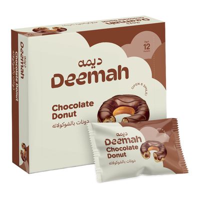 Deemah Donuts Cake Chocolate Cream 40 G × 12 Box