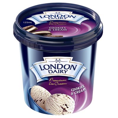 لندن ديري آيس كريم بنكهة الكوكيز و الكريم 125 مل