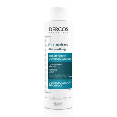 Vichy Dercos Ultra Soothing Dermatological Shampoo For Normal To Oily Hair - 200ml