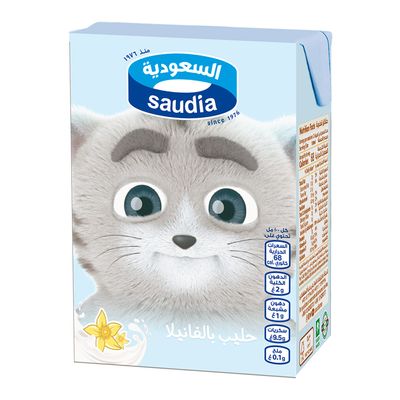 السعودية حليب منكه فانيليا 200 مل
