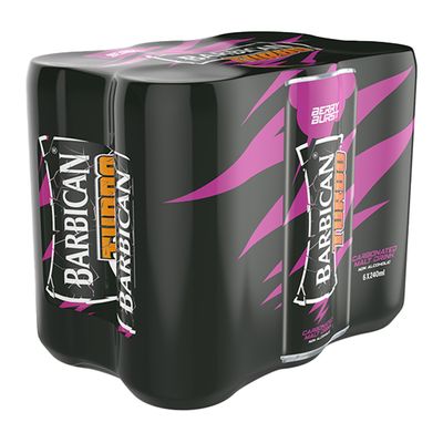 Barbican Malt Beverage Turbo Raspberry Flavor 250 ML × 6