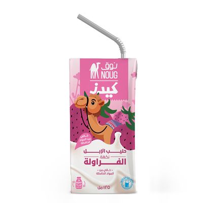 Noug Kids Camel Milk Strawberry Flavor Lactose Free - 125ml