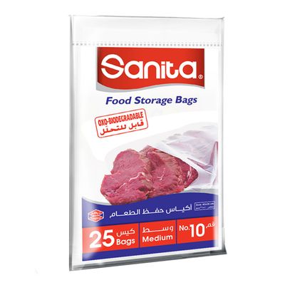 Sanita Food Storage Bags No.10 25 Medium Bags