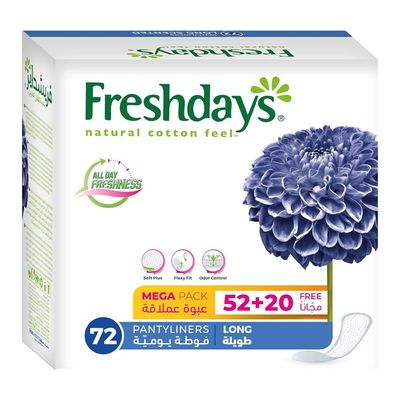 Freshdays Daily Liners Long 72 Pieces