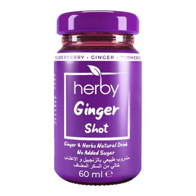 Herby Shot Ginger & Herbs Natural Drink No Added Sugar - 60ml