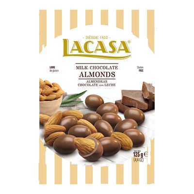 Lacasa Almond Coated With Milk Chocolate Gluten Free 125 G