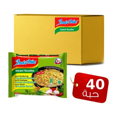 Indomie Vermicelli Vegetables Flavor Instant Box 75 G × 40