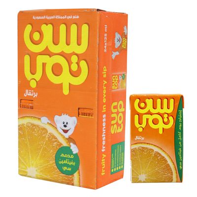 سن توب عصير برتقال كرتون 125 مل × 30