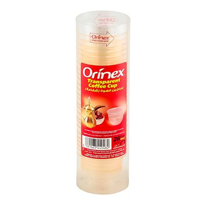 Orinex Coffee Cup Transparent 60 ML 26 Pieces