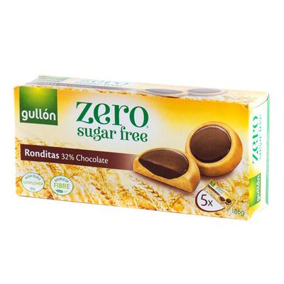 Gullan Zero Biscuit Rondiat With Chocolate Sugar Free 186 G