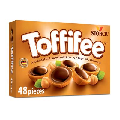 توفيفي حلوى بندق بالكراميل مع النوجا الكريمي والشوكولاتة 48 قطعة - 400 جرام
