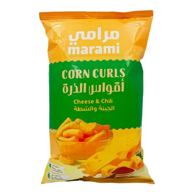 Marami Corn Puffs Curls Cheese and Chili 50 G